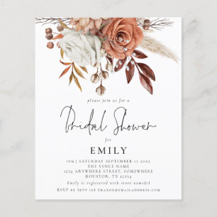 PAPER Terracotta Florals Bridal Shower Invite