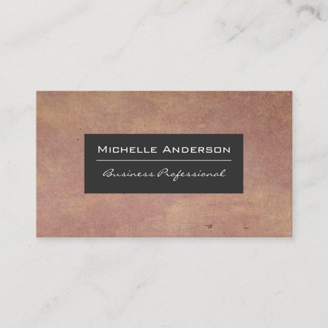 Paper Texture | Dark Gray Frame Business Card (Front)