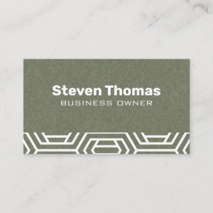Paper Texture   White Geometric Modern Pattern Business Card