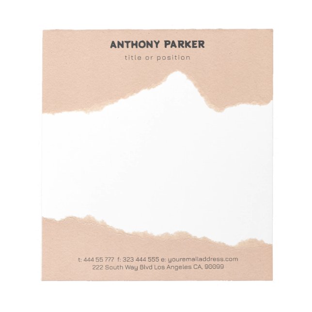 Paper Torn Edges Notepad (Front)