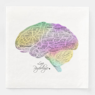 Paper Towel Brain Towel Psycho Text Dinner Napkins