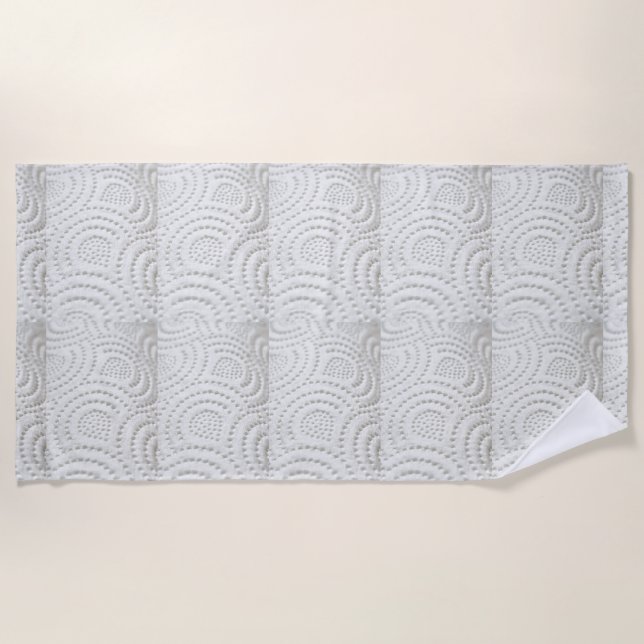 Paper towel print faux paper texture beach towel (Front)