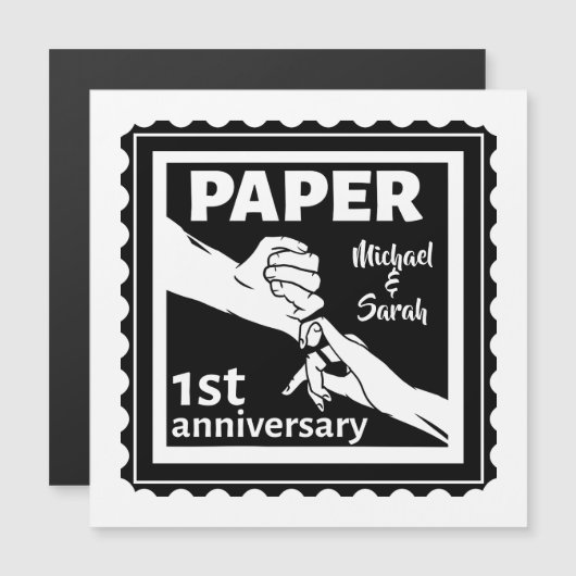 Paper traditional 1st wedding anniversary (Front/Back)