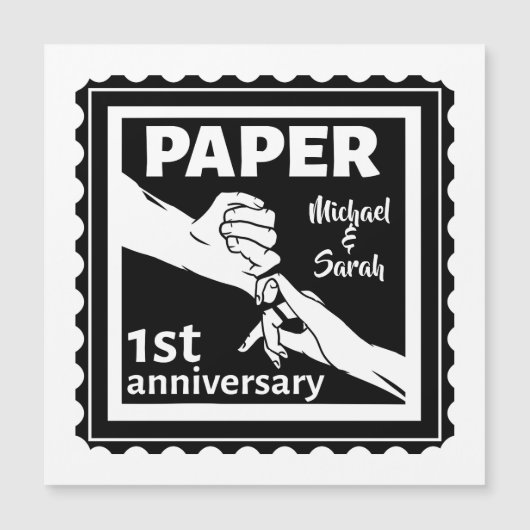 Paper traditional 1st wedding anniversary (Front)
