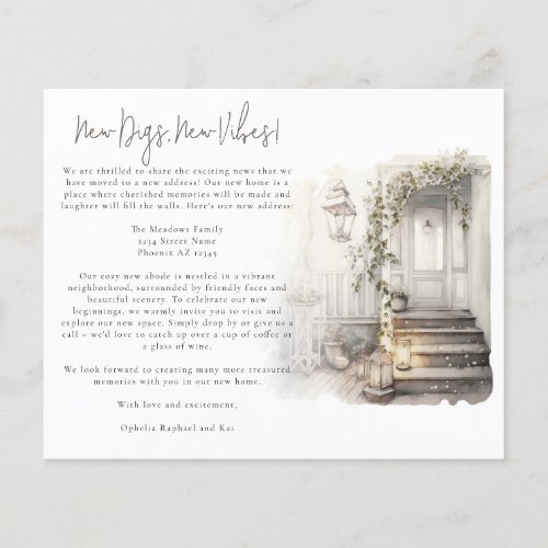 PAPER Watercolor Home Illustration New Address