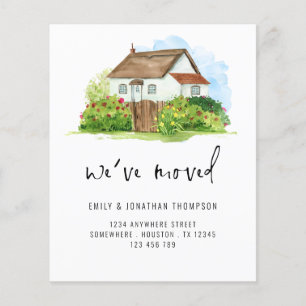 PAPER Watercolor Home We’ve Moved New Address