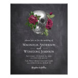 PAPER Wedding Invitation | Gothic Skull Roses