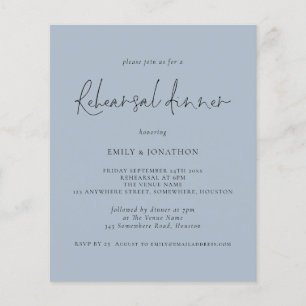 PAPER Wedding Rehearsal Dinner Dusty Blue Invite