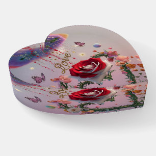 Paper weight heart shape