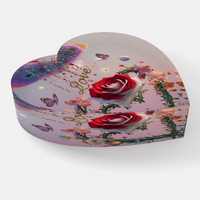 Paper weight heart shape  (Angled)