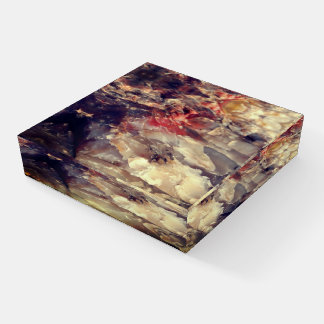 Paper Weight - Quartz in Petrified Log 3 Red