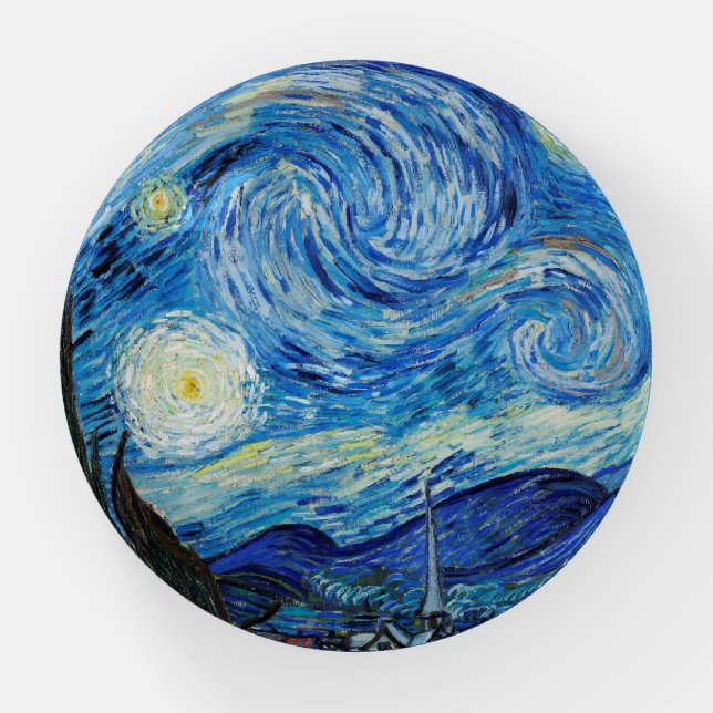 PAPER WEIGHT : VINCENT VAN GOGH : "STARRY NIGHT"  (Front)