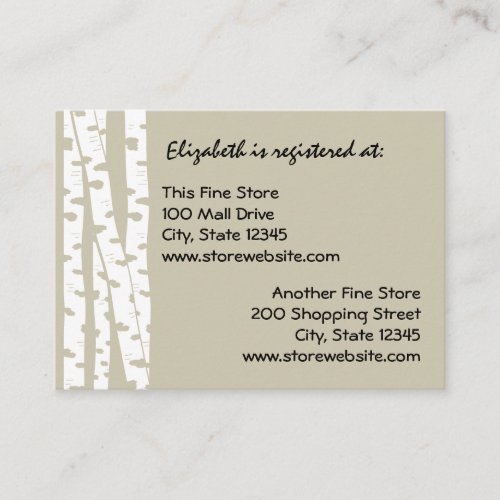 Paper White Birch Business Card Template