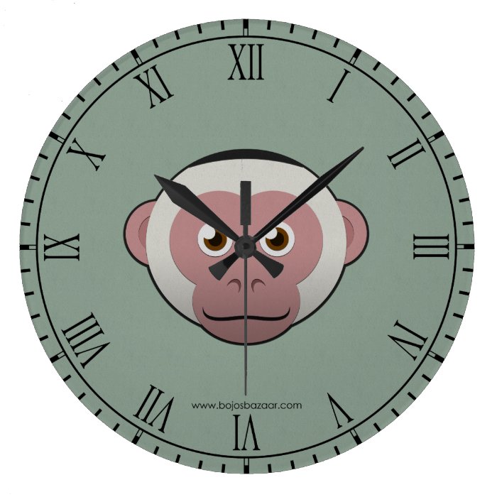 Paper White Faced Capuchin Wallclocks