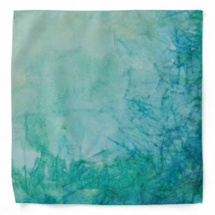 Paper With Blue, Green, And Black Paint Abstract Bandana