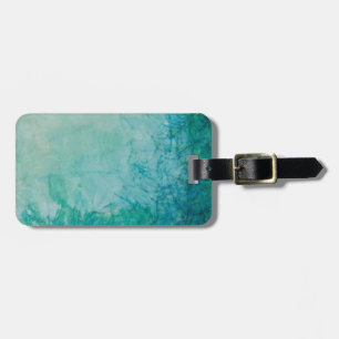 Paper With Blue, Green, And Black Paint Abstract Luggage Tag