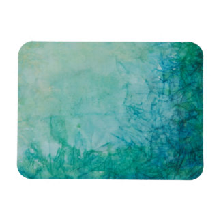 Paper With Blue, Green, And Black Paint Abstract Magnet