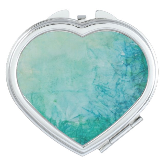 Paper With Blue, Green, And Black Paint Abstract Makeup Mirror (Front)