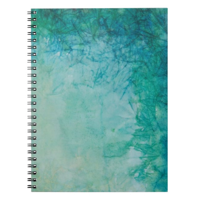 Paper With Blue, Green, And Black Paint Abstract Notebook (Front)