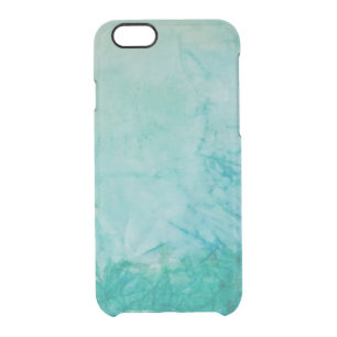Paper With Blue, Green, And Black Paint Abstract Clear iPhone 6/6S Case