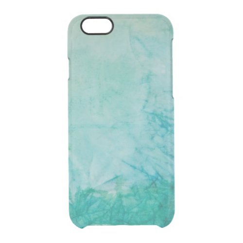 Paper With Blue Green And Black Paint Abstract Clear iPhone 66S Case