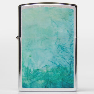 Paper With Blue, Green, And Black Paint Abstract Zippo Lighter