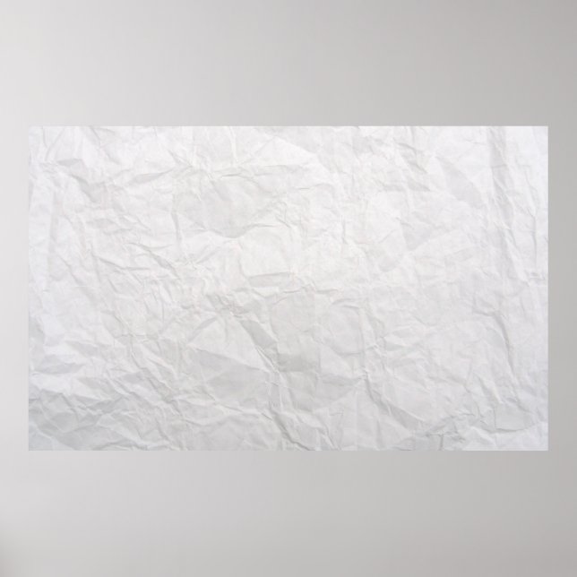 Paper wrinkled white cute texture poster (Front)