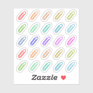 Paperclip Colorful Decorative Mini Bujo Planner Sticker