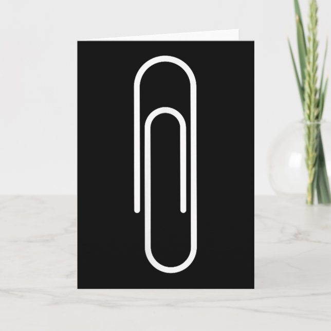 Paperclip, Funny, Jokes, Sarcastic  Card (Front)