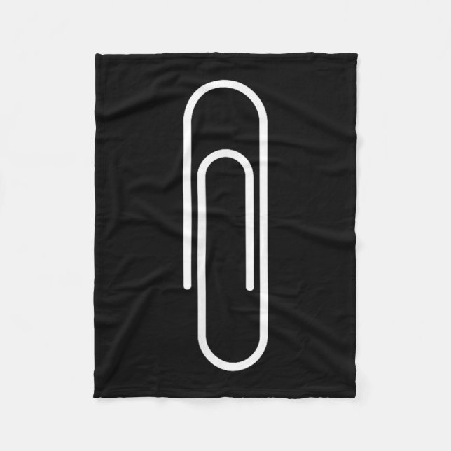 Paperclip, Funny, Jokes, Sarcastic  Fleece Blanket (Front)