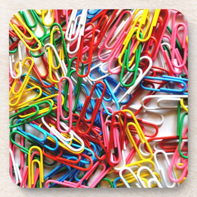 Paperclip Rainbow Drink Coaster (Front)