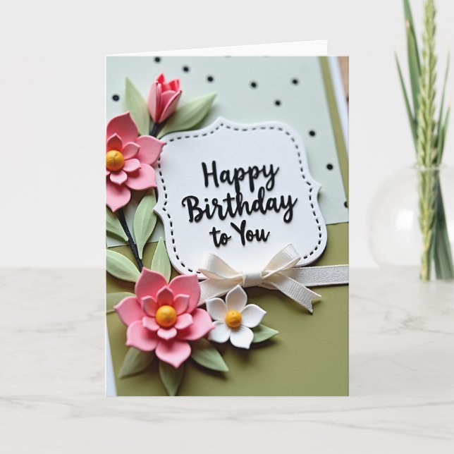 Papercraft Birthday Card (Front)