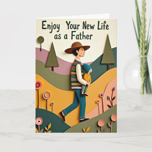 Papercut Fathers Day Stroll Card (Front)