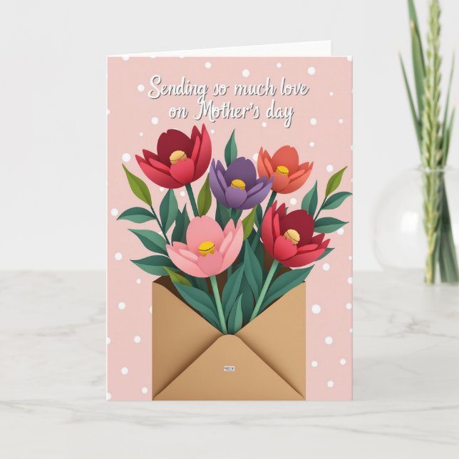 Papercut Floral Greetings Card (Front)