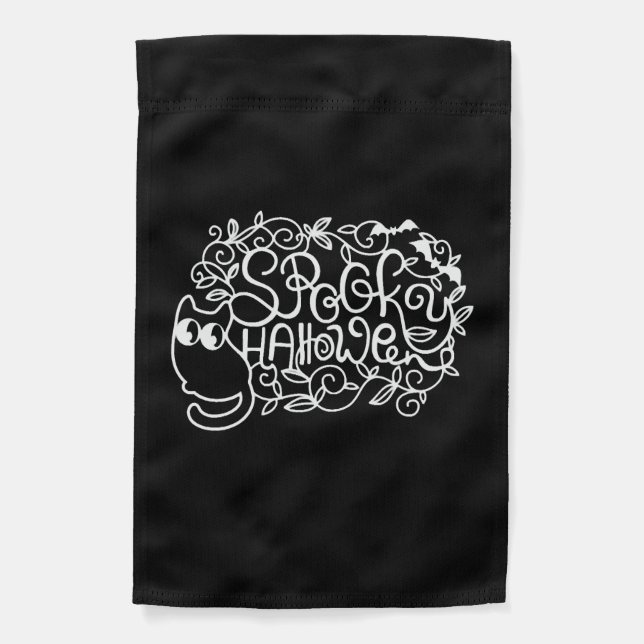 Papercut Halloween Spooky Halloween Garden Flag (Front)