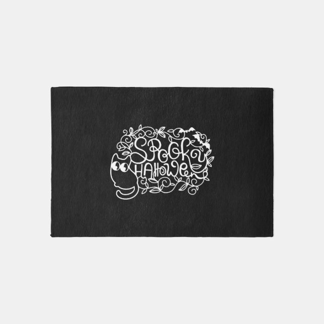 Papercut Halloween Spooky Halloween Rug (Front)