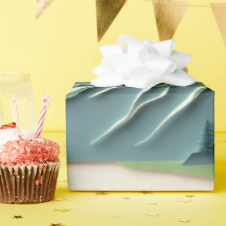 Papercut Mountain design Wrapping Paper