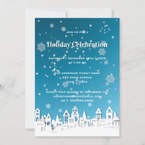 Papercut The Night Before Christmas  Holiday Invitation