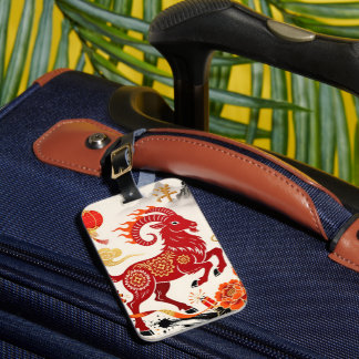 Papercut Zodiac | LNY Fire Goat Custom Luggage Tag