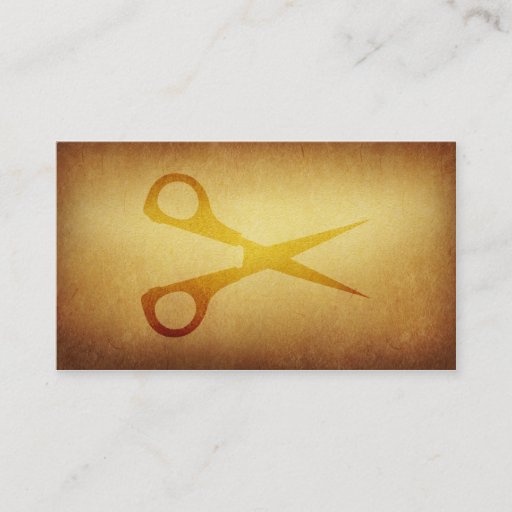 Customizable Papered Archive Barbers Haircut Business Card
