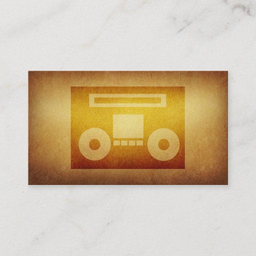 Customizable Papered Archive Deejay Tape Business Card