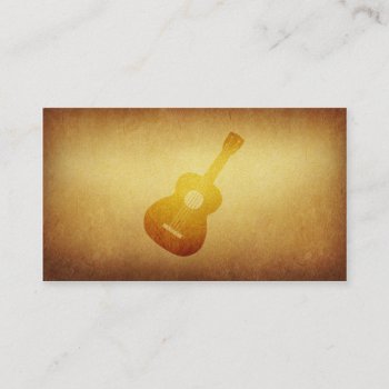 Papered Archive Guitar Musician Business Card by MyBindery at Zazzle