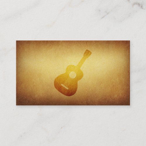 Papered Archive Guitar Musician Business Card