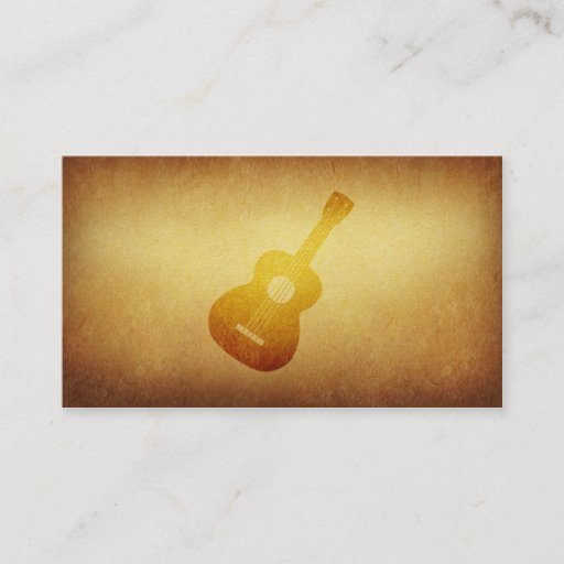 Customizable Papered Archive Guitar Musician Business Card