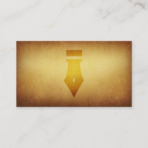 Customizable Papered Archive Writers Pen Business Card