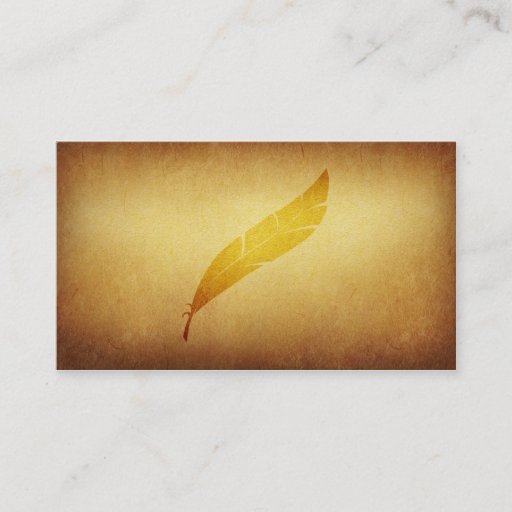Customizable Papered Archive Writers Quill Business Card