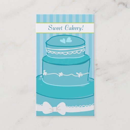 Customizable Paperfruit Fancy Cake Business Card