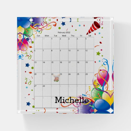 Paperweight Calendar 2022 February  Paperweight