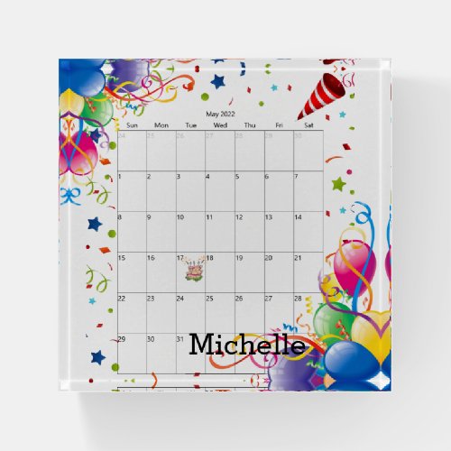 Paperweight Calendar 2022 May  Paperweight