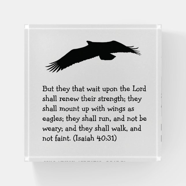 Paperweight - Eagle - Isaiah 40:31 (Front)